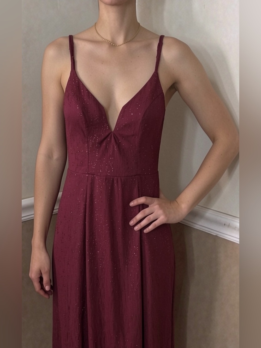❤️ 5 for $20! City Triangles Burgundy Strapless V-Neck Evening Dress